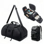Sac de sport à dos noir avec sangle réglable et compartiments multiples