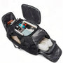 Sac de sport à dos noir avec compartiment chaussures et poches multiples