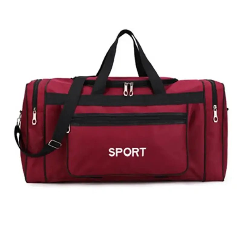 Sac de sport bandoulière rouge avec bandoulière noire pour un style pratique et tendance