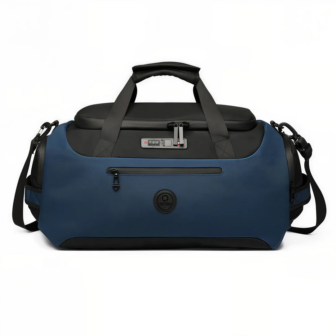 Sac de voyage antivol TSA Agora bleu marine avec accents noirs