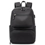 Sac d école collège garçon avec sac à dos noir à multiples poches, bretelles rembourrées et port de chargement USB