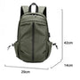 Sac d école collège olive vert avec plusieurs compartiments et port de chargement USB